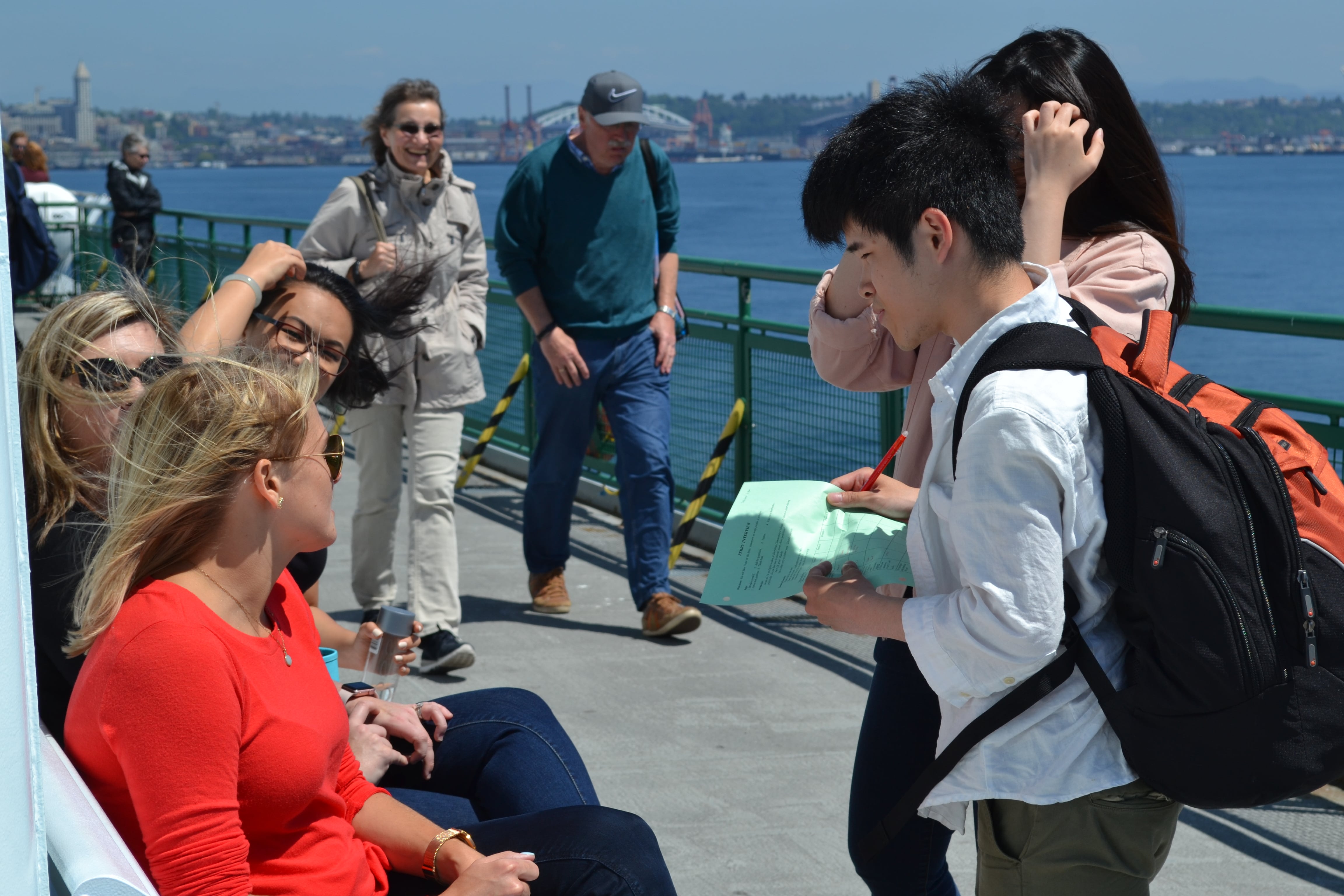 Ferry passenger interview field trip